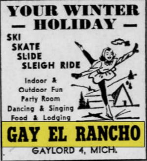 Sojourn Lakeside Resort (Gay El Rancho Ranch, El Rancho Stevens Ranch) - Nov 1961 Ad (newer photo)